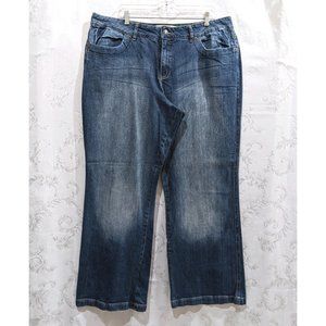 Vintage 90s High Waist Faded Relaxed Wide Leg Jeans 22W High Rise Route 66 Denim
